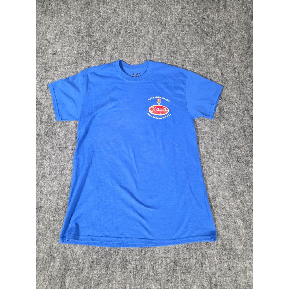 Rays Shirt Mens M Blue Drive Inn Puffy Taco San Antonio Texas Graphic Gildan